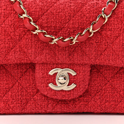 Chanel Tweed Quilted Mini Rectangular Flap Red 8 of 11