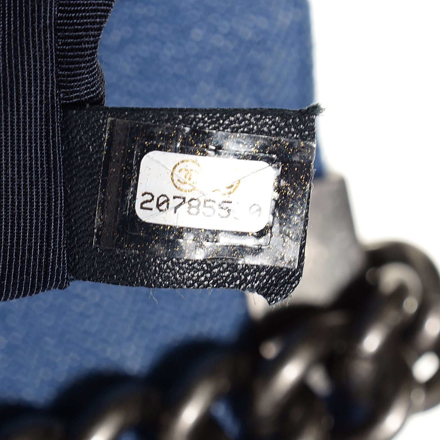 Chanel Denim Chevron Medium Boy Flap Blue 7 of 8
