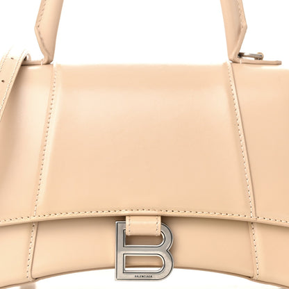 Balenciaga Shiny Box Calfskin Small Hourglass Top Handle Bag Light Beige 7 of 9
