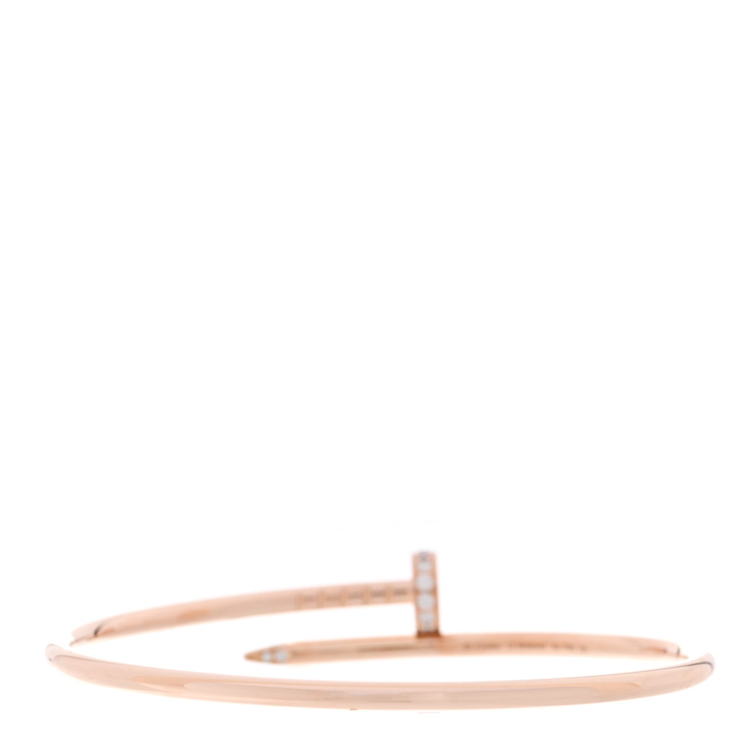 Cartier 18K Pink Gold Diamond Small Juste Un Clou Bracelet 15 2 of 4