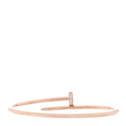 Cartier 18K Pink Gold Diamond Small Juste Un Clou Bracelet 15 2 of 4
