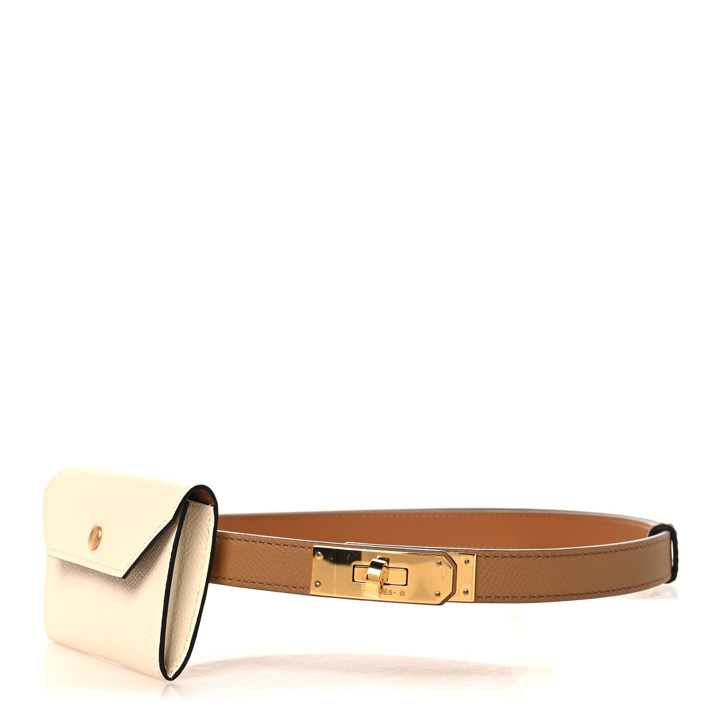 Epsom Kelly Pocket Belt Biscuit Nata