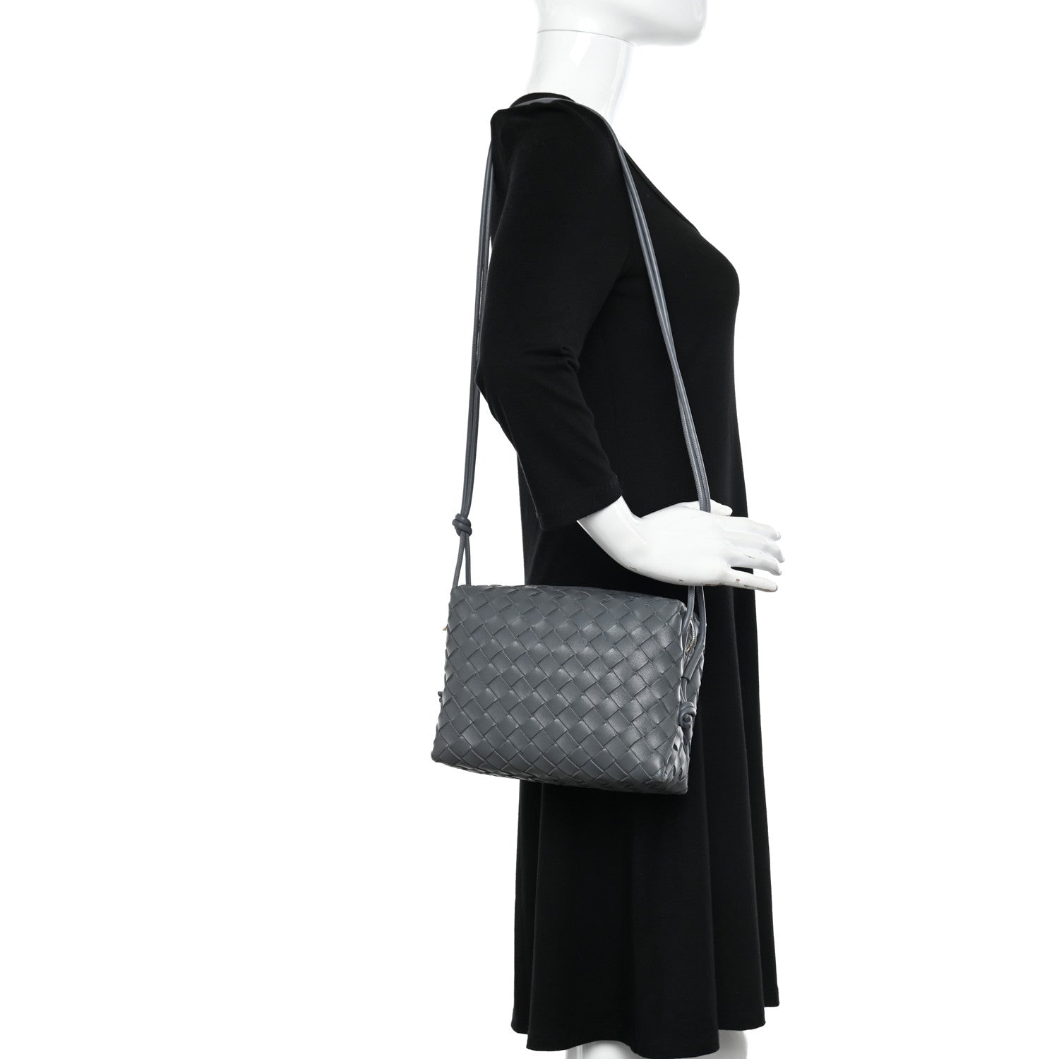 Bottega Veneta Nappa Intrecciato Small Loop Camera Bag Thunder 2 of 9