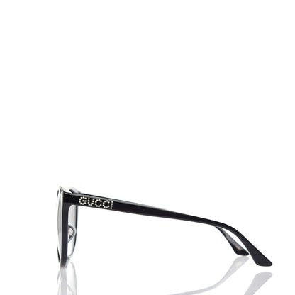 Gucci Acetate Round Frame Crystal Sunglasses GG0729SA Black 3 of 7