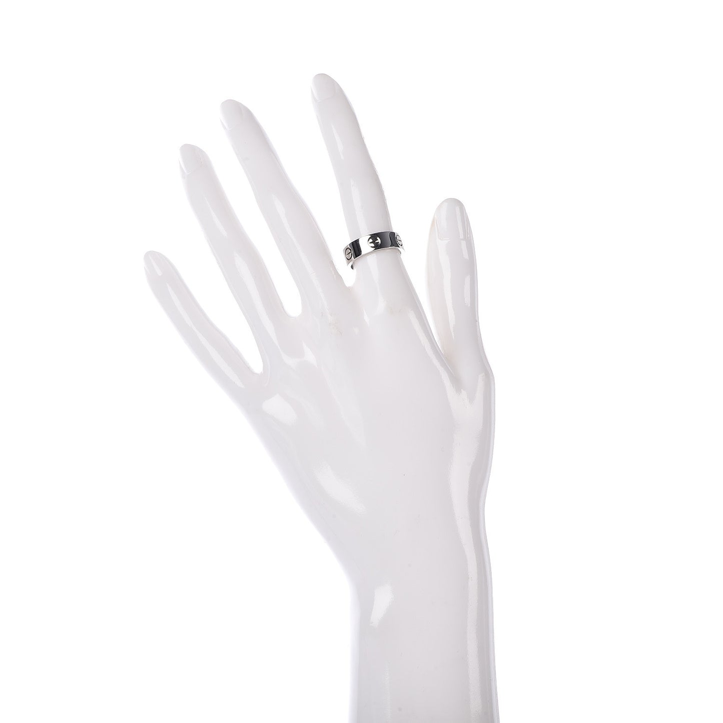 18K White Gold 5.5mm LOVE Ring 50 5.25