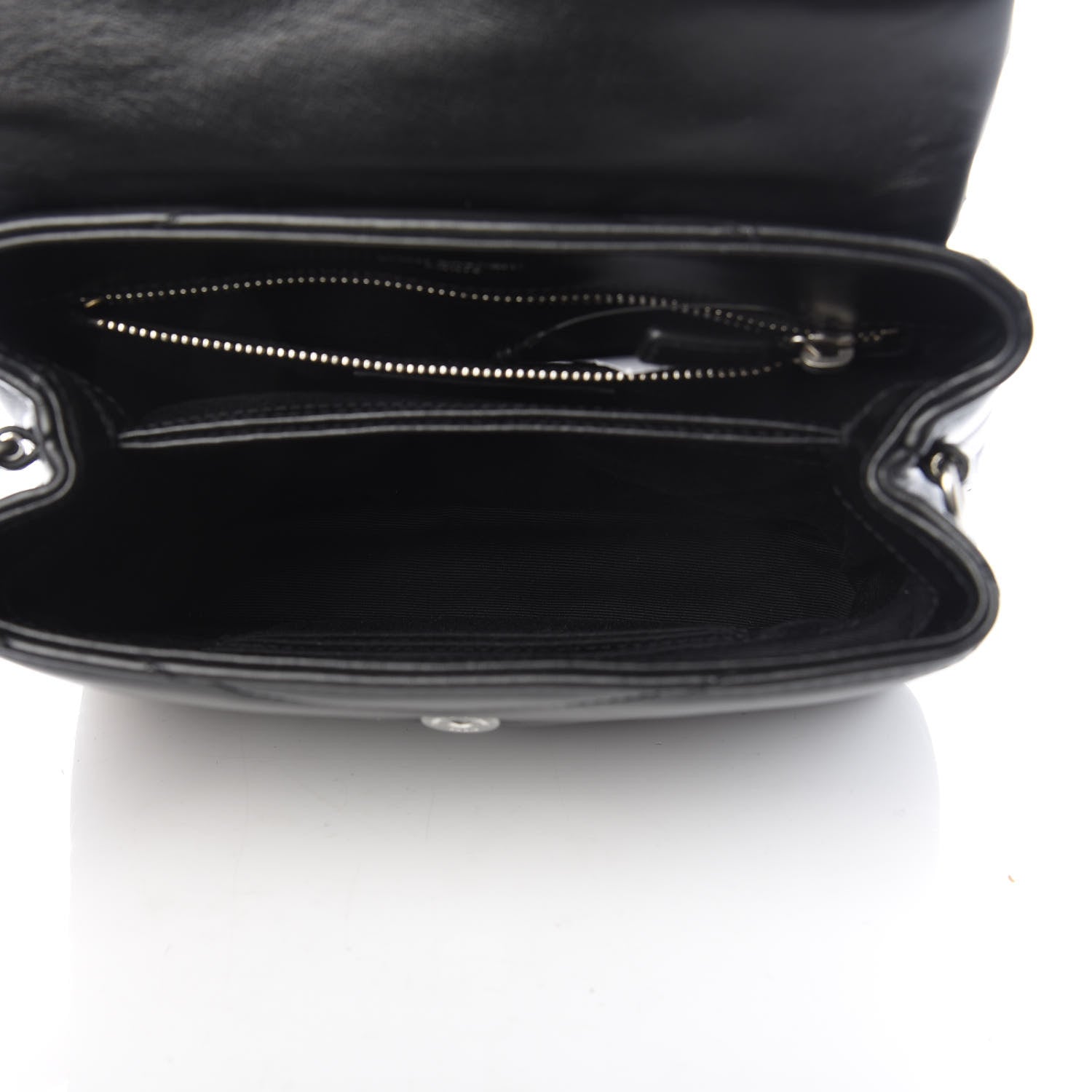 Saint Laurent Calfskin Y Quilted Monogram Toy Loulou Crossbody Bag Black 5 of 11