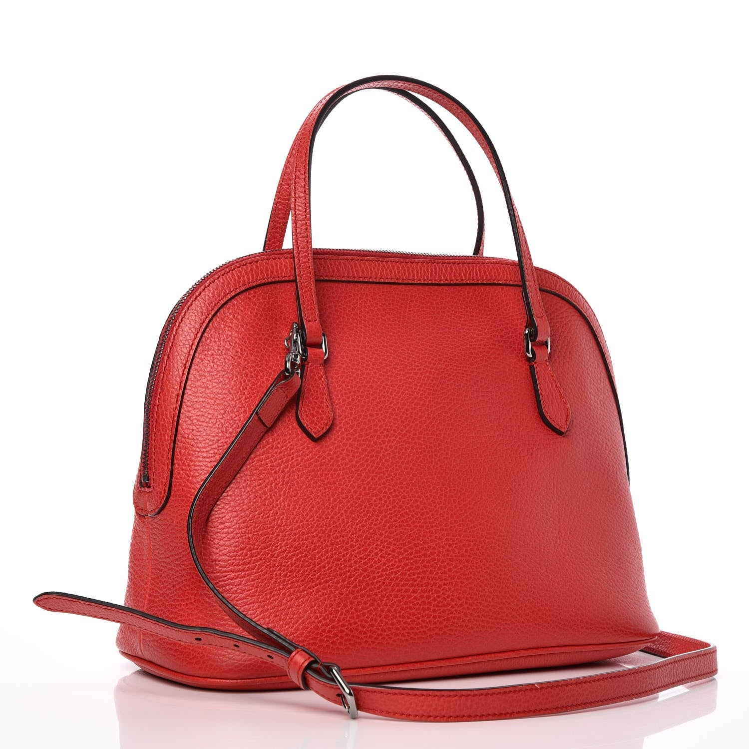 Gucci Dollar Calfskin Medium Dome Bag Sporting Red 4 of 12
