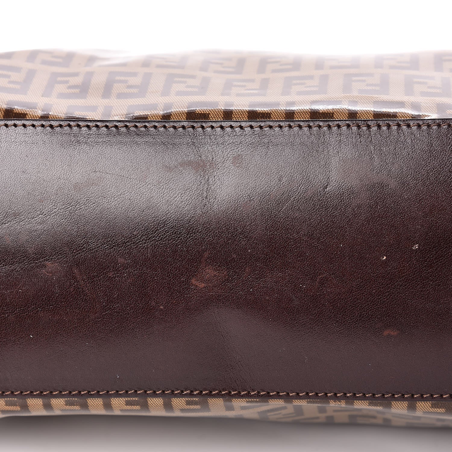 Fendi Vinyl Zucchino Shoulder Bag Tobacco 13 of 13