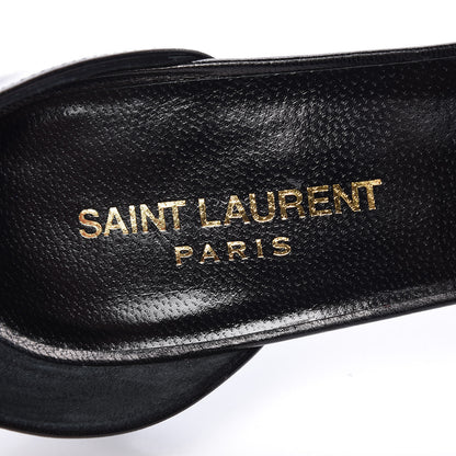 Saint Laurent Calfskin Jane 80 Ankle Strap Sandals 40 Black 7 of 8