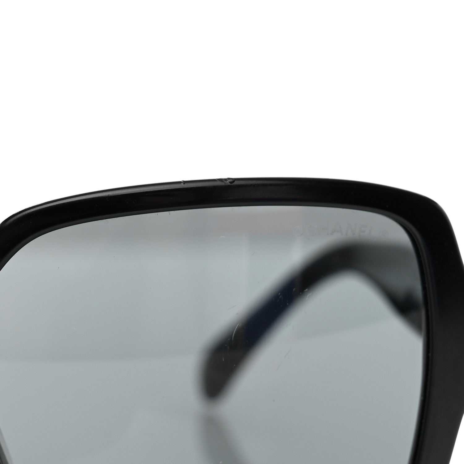 Chanel Acetate Polarized Square Sunglasses 5408-A Black 9 of 12