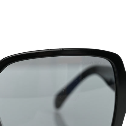 Chanel Acetate Polarized Square Sunglasses 5408-A Black 9 of 12