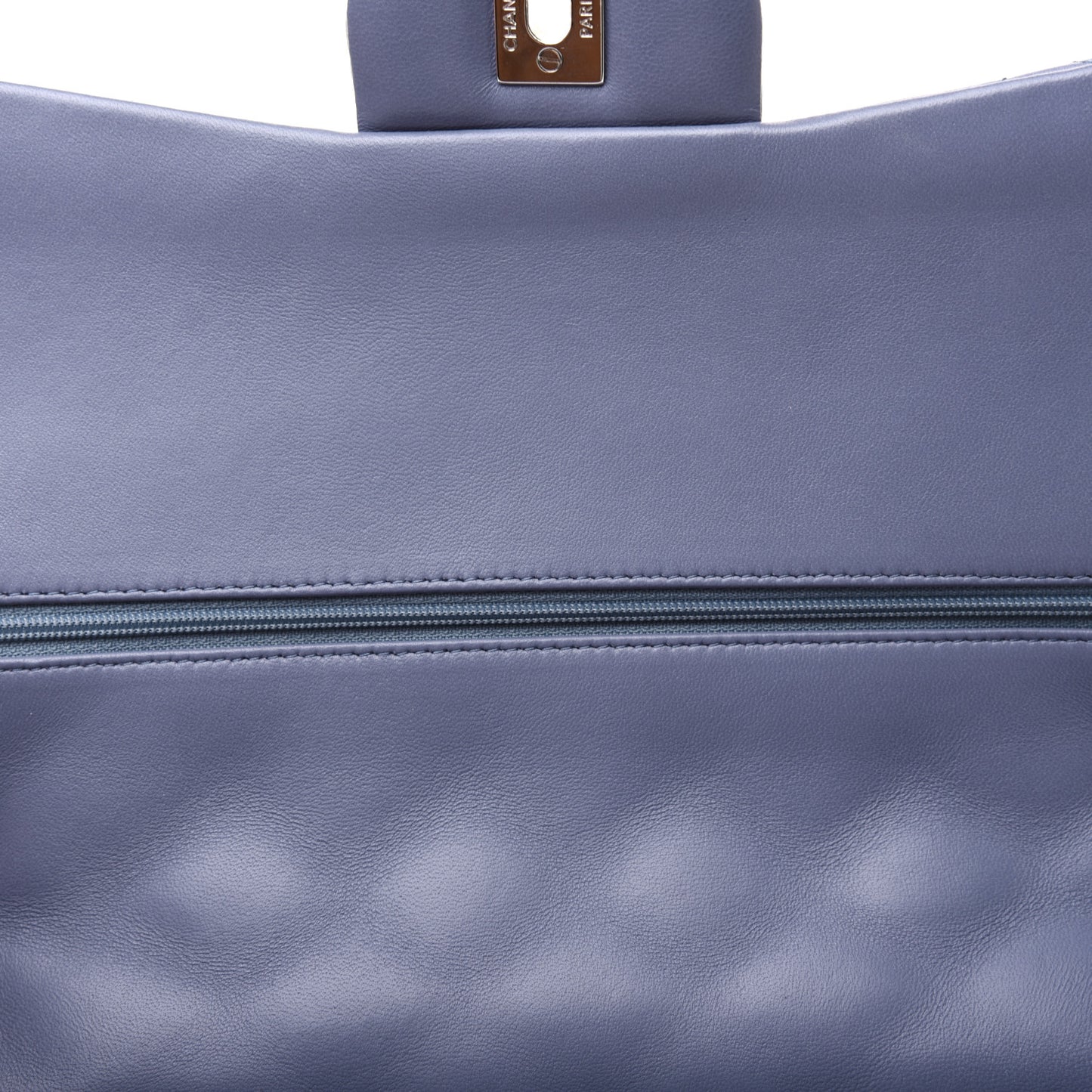 Lambskin Quilted Jumbo Double Flap Light Purple