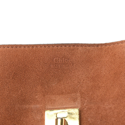 Chloe Suede Smooth Calfskin Drew Shoulder Bag Tobacco 5 of 13