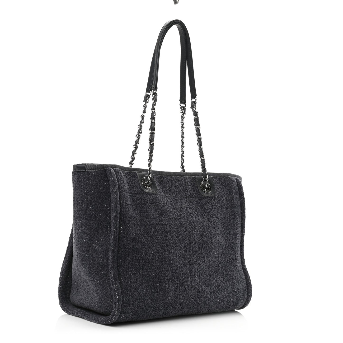 Lurex Boucle Small Deauville Tote Gray