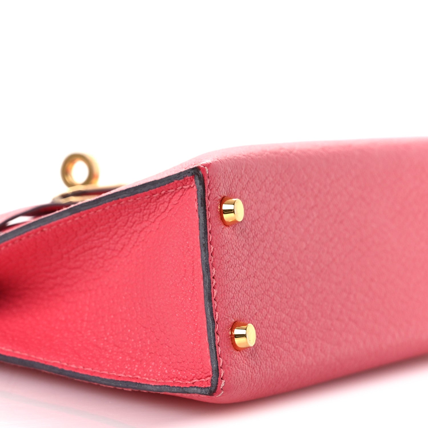 Hermes Chevre Mysore Mini Kelly Sellier 20 Rose Lipstick 9 of 14