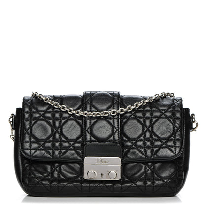 Christian Dior Lambskin Cannage New Lock Pouch Black 1 of 6
