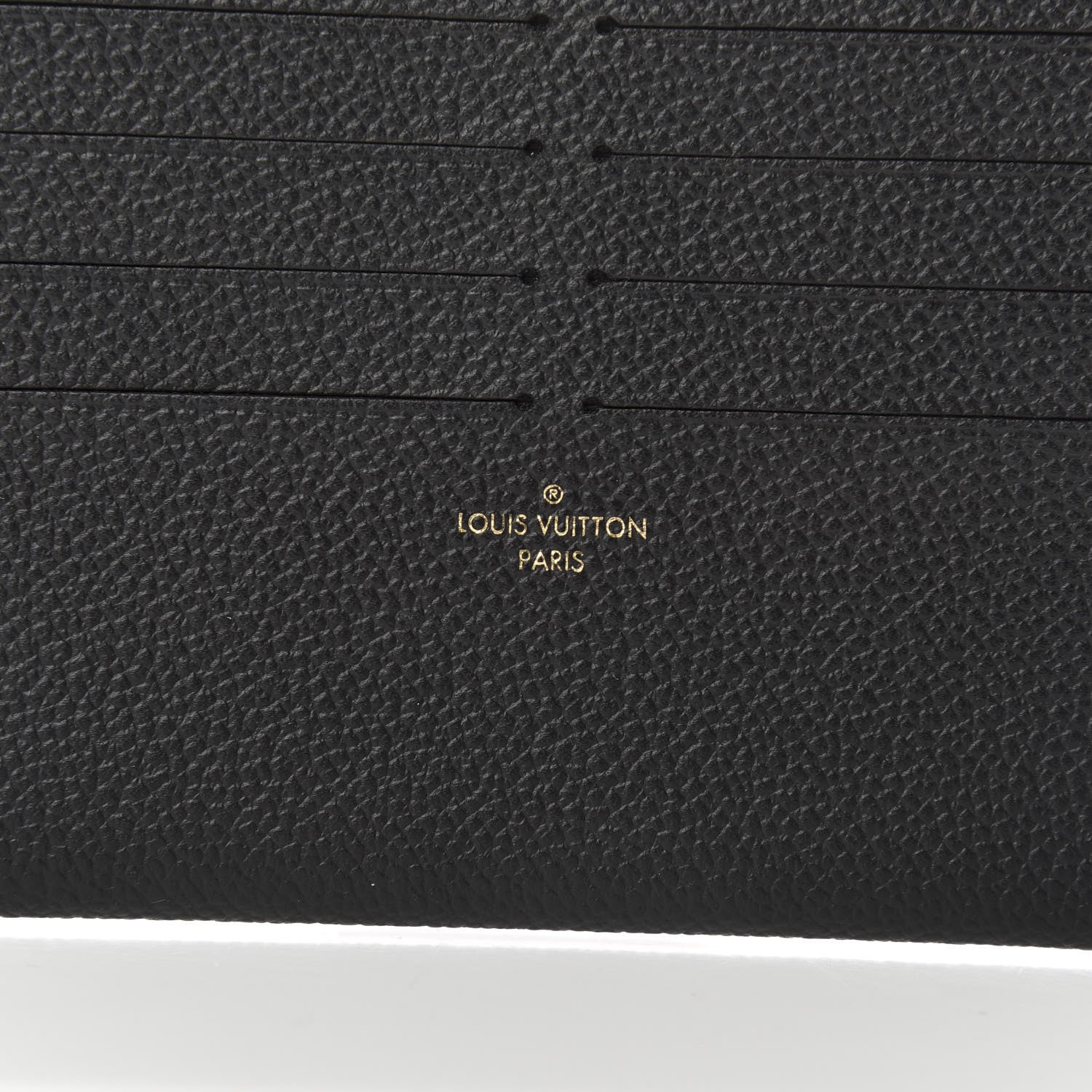Louis Vuitton Calfskin Felicie Chain Wallet Card Holder Insert Black 6 of 6