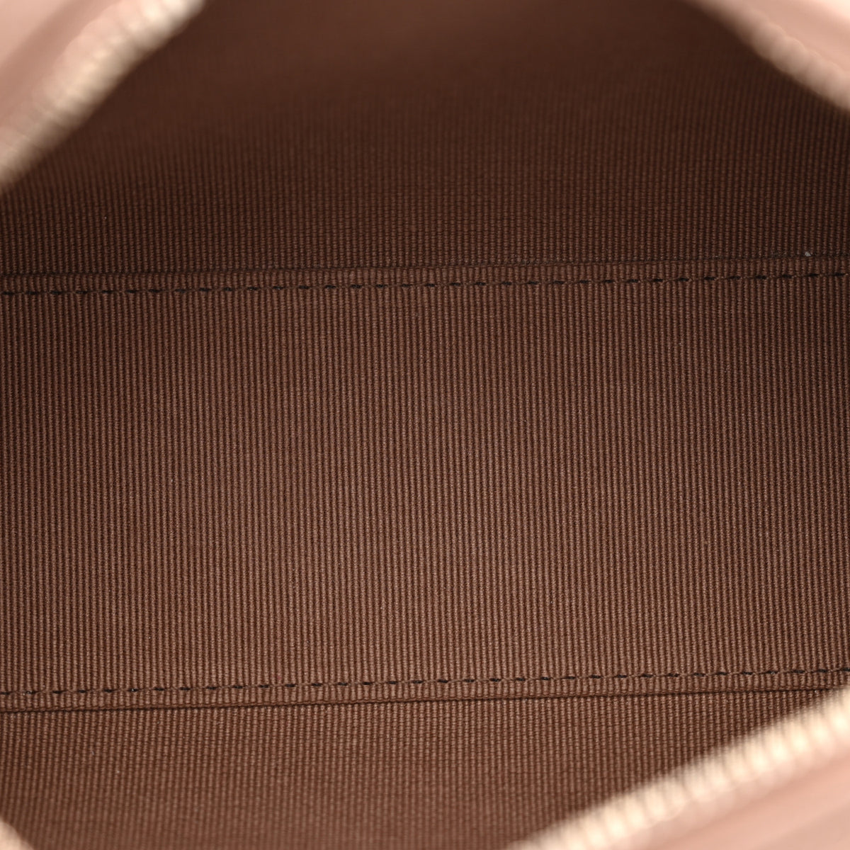 Caviar Quilted Barrel Clutch With Chain Brown