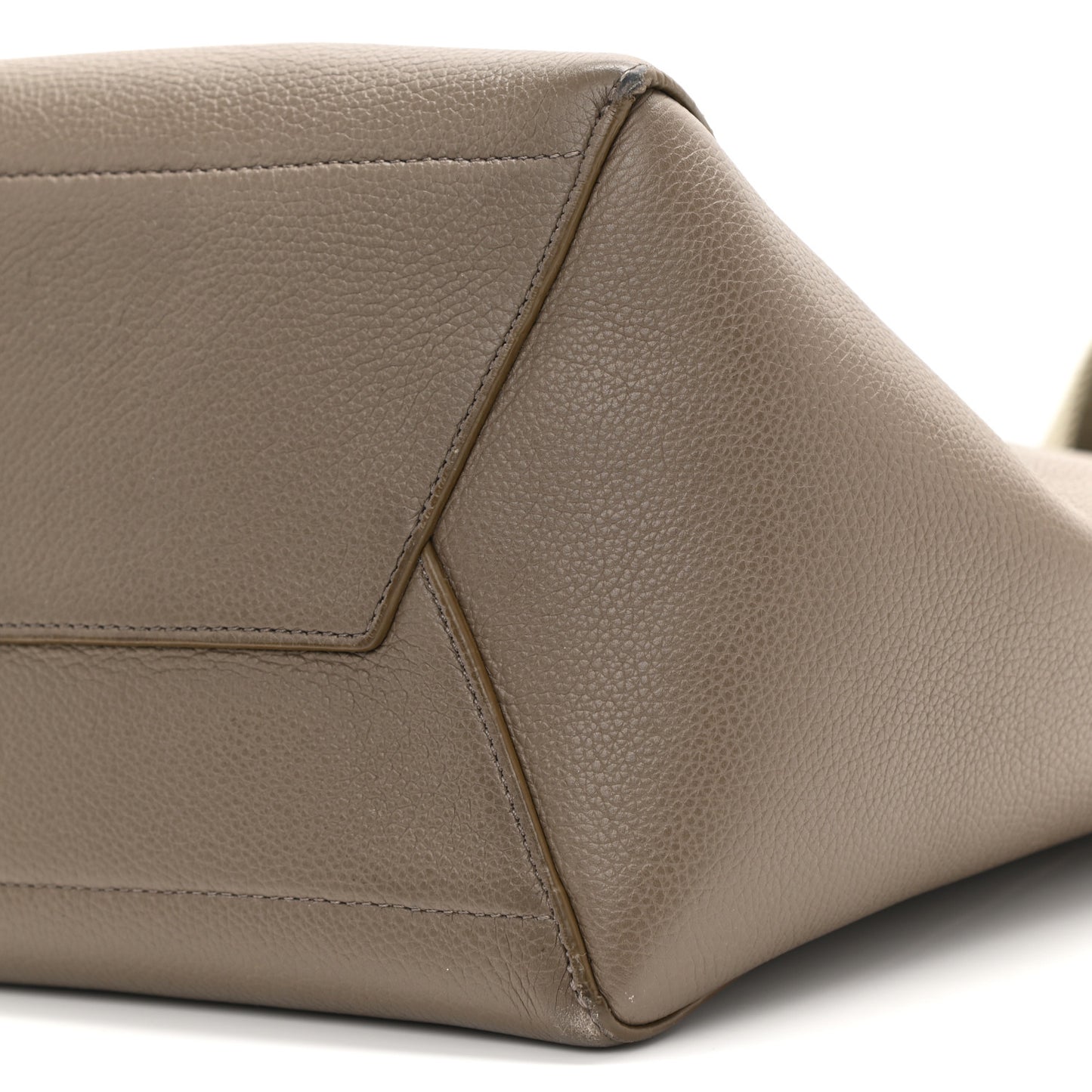Soft Grained Calfskin Sangle Bucket Bag Taupe