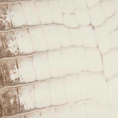 Hermes Matte Niloticus Crocodile Himalaya Kelly Retourne 25 White 19 of 32