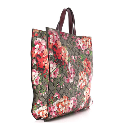 Gucci Soft GG Supreme Monogram Blooms Vertical Tote Beige Multicolor Dry Rose 3 of 13