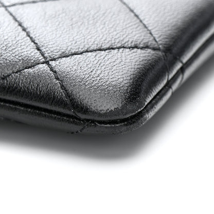 Chanel Mesh Shiny Lambskin Clutch With Chain Black 12 of 15
