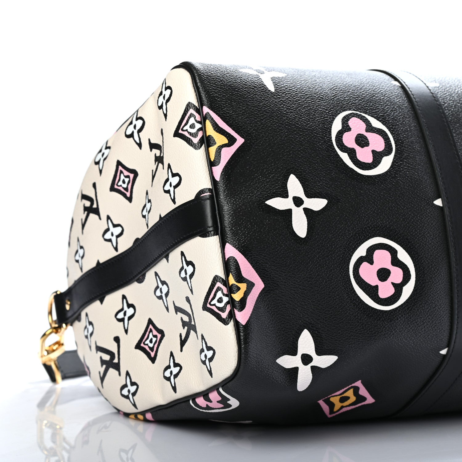 Louis Vuitton Monogram Giant Wild At Heart Keepall Bandouliere 45 Black 6 of 7