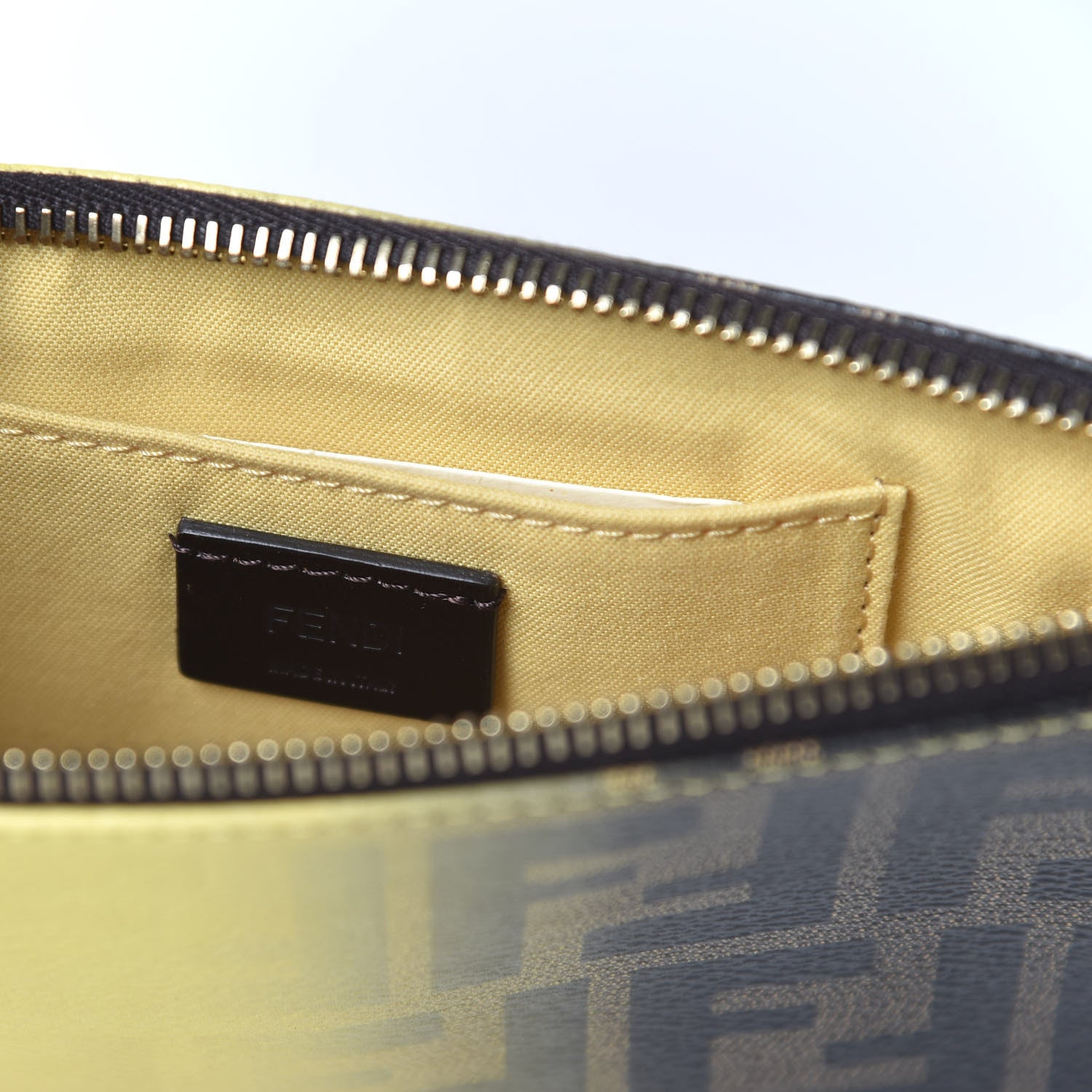 Fendi Zucca Spalmati Ombre Pochette Tobacco Cedro 8 of 11