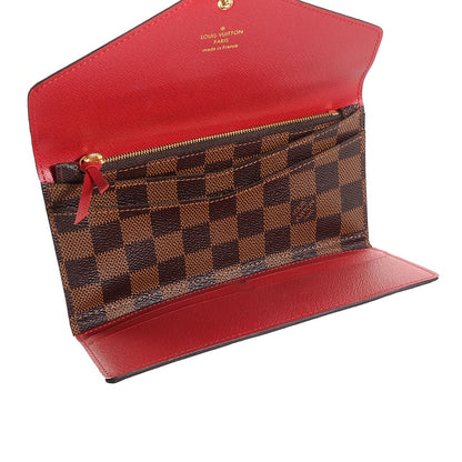 Louis Vuitton Damier Ebene Josephine Wallet Red 5 of 8