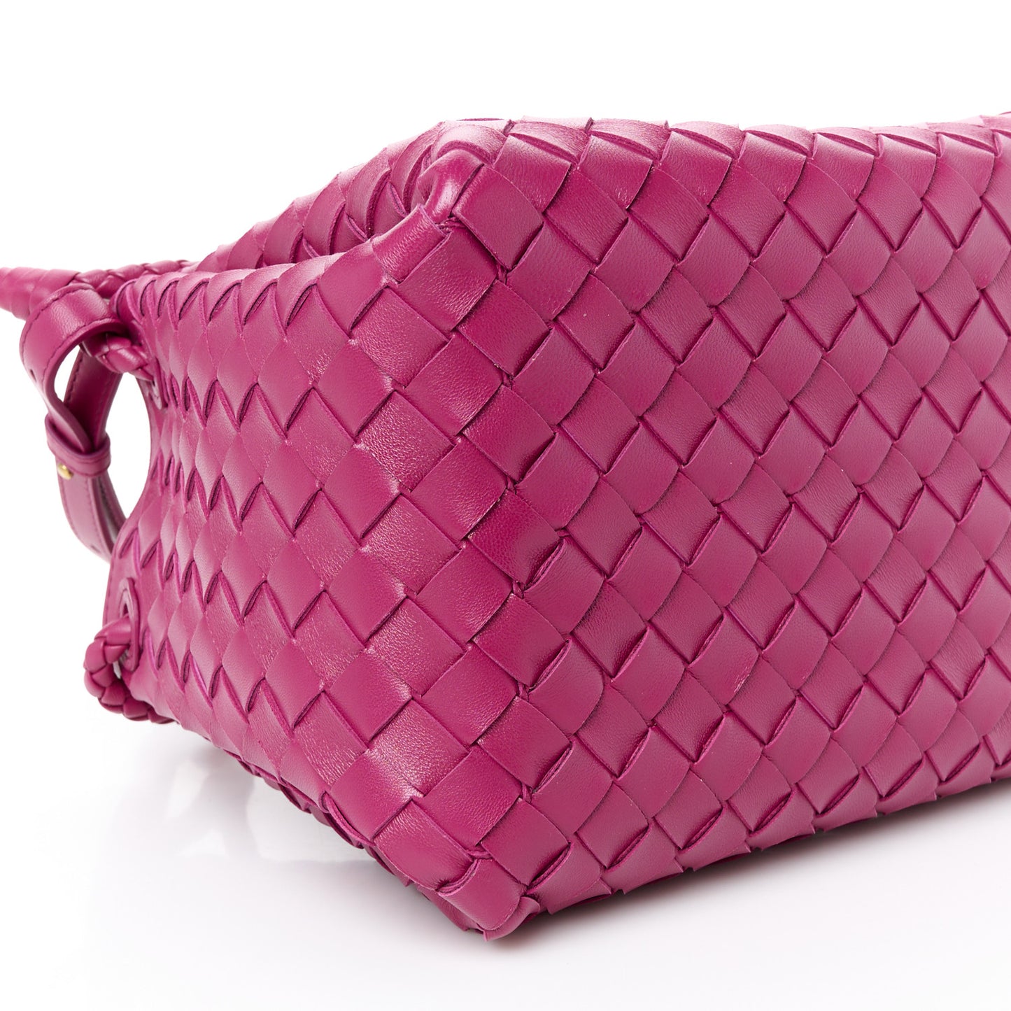 Nappa Intrecciato Medium Andiamo Parachute Shoulder Bag Cinnibar