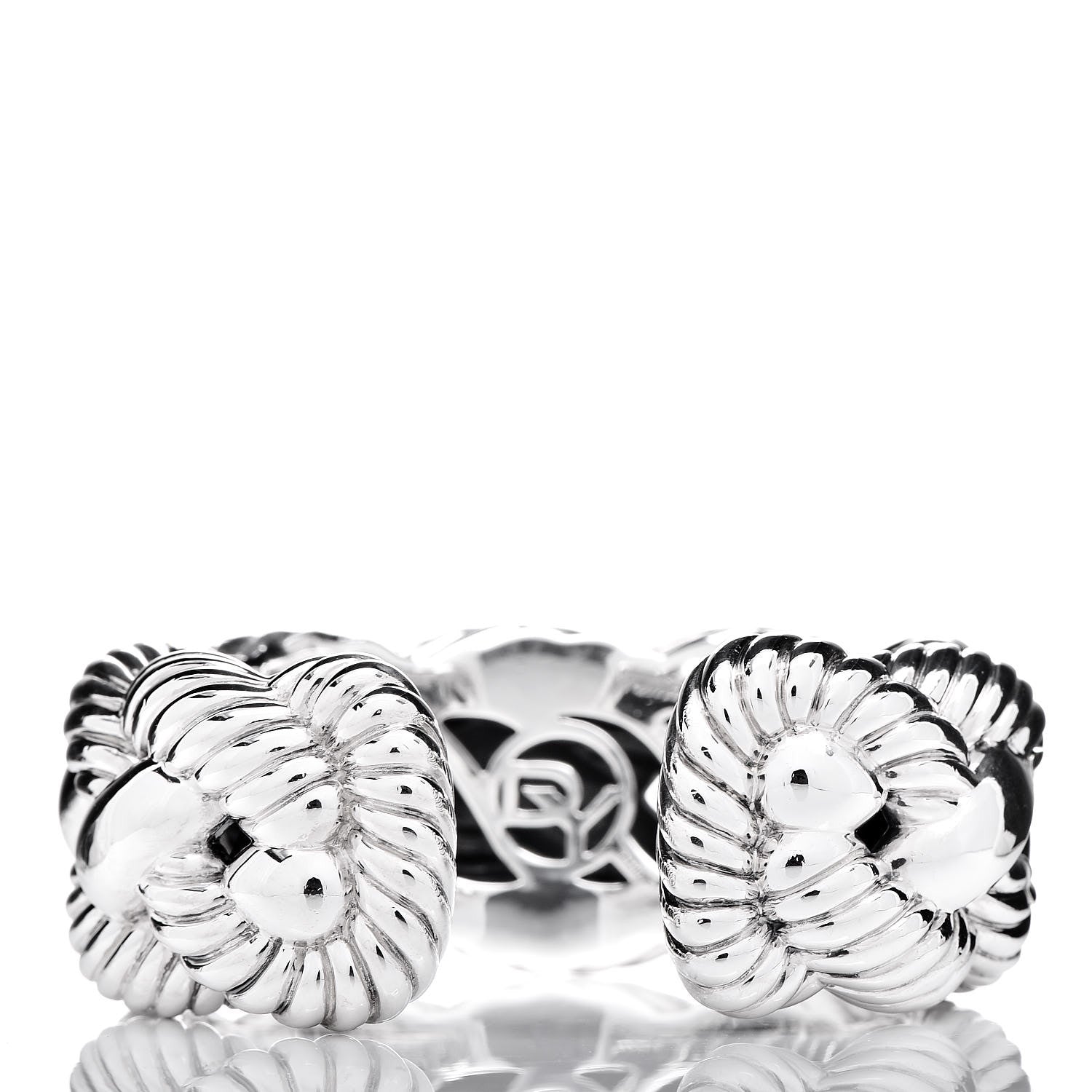 David Yurman Sterling Silver Large Woven Cable Cuff 3 of 5