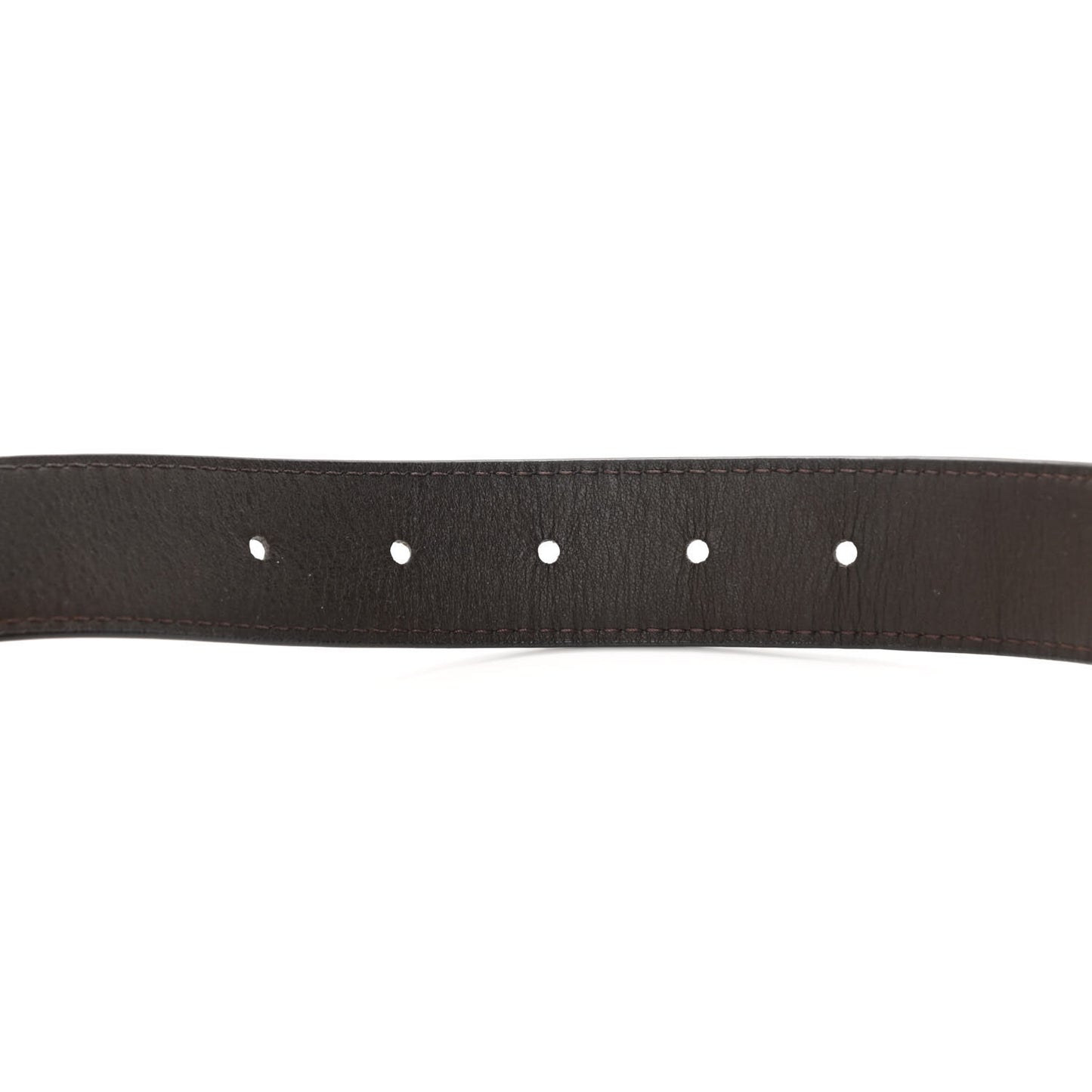 Damier Ebene LV Paris Buckle Belt 80 32 Gold
