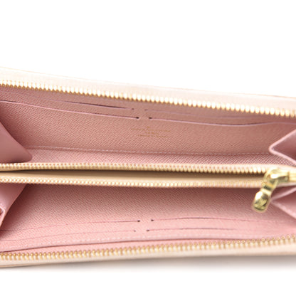 Louis Vuitton Damier Azur Clemence Wallet Rose Ballerine 5 of 12