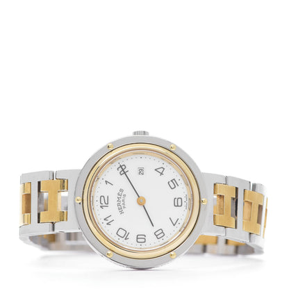 Hermes Stainless Steel 30mm Clipper Quartz Watch Gold 2 of 5