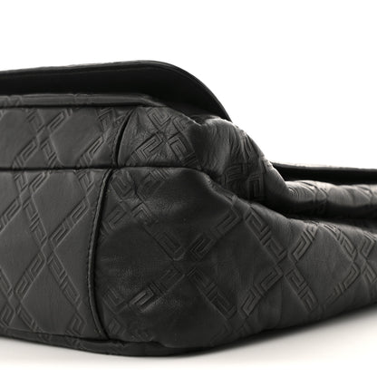 Versace Calfskin Embossed Medusa Messenger Bag Black 10 of 13