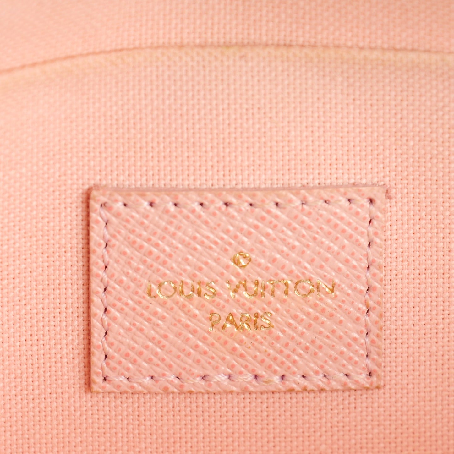 Damier Azur Pochette Felicie Chain Wallet Rose Ballerine