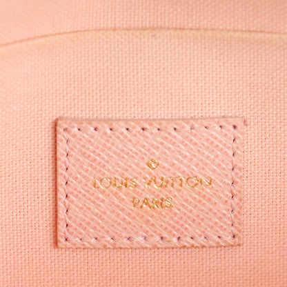 Louis Vuitton Damier Azur Pochette Felicie Chain Wallet Rose Ballerine 6 of 8