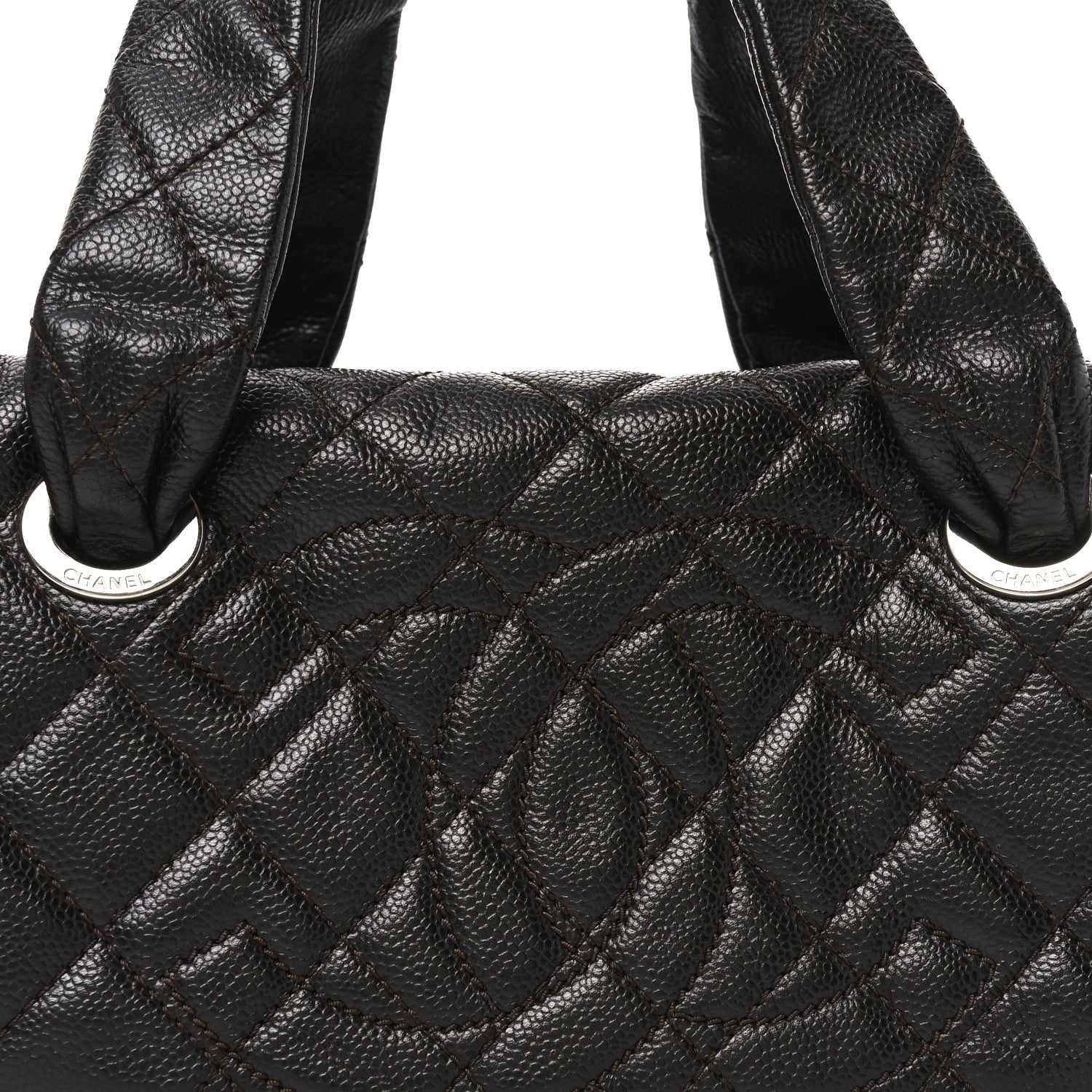 Chanel Caviar Quilted CC Timeless Bowler Dark Brown 8 of 10