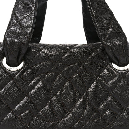 Chanel Caviar Quilted CC Timeless Bowler Dark Brown 8 of 10