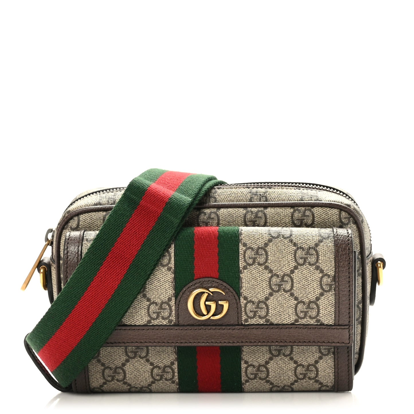 GG Supreme Monogram Web Mini Ophidia Bag Beige Ebony