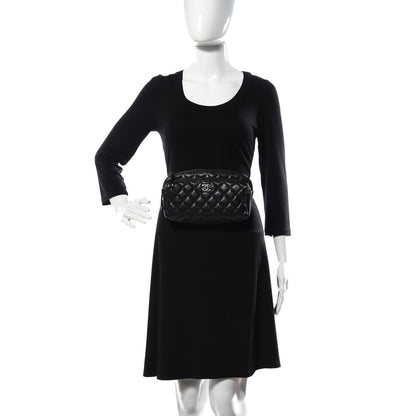 Chanel Calfskin Quilted Waist Bag Black 2 of 14