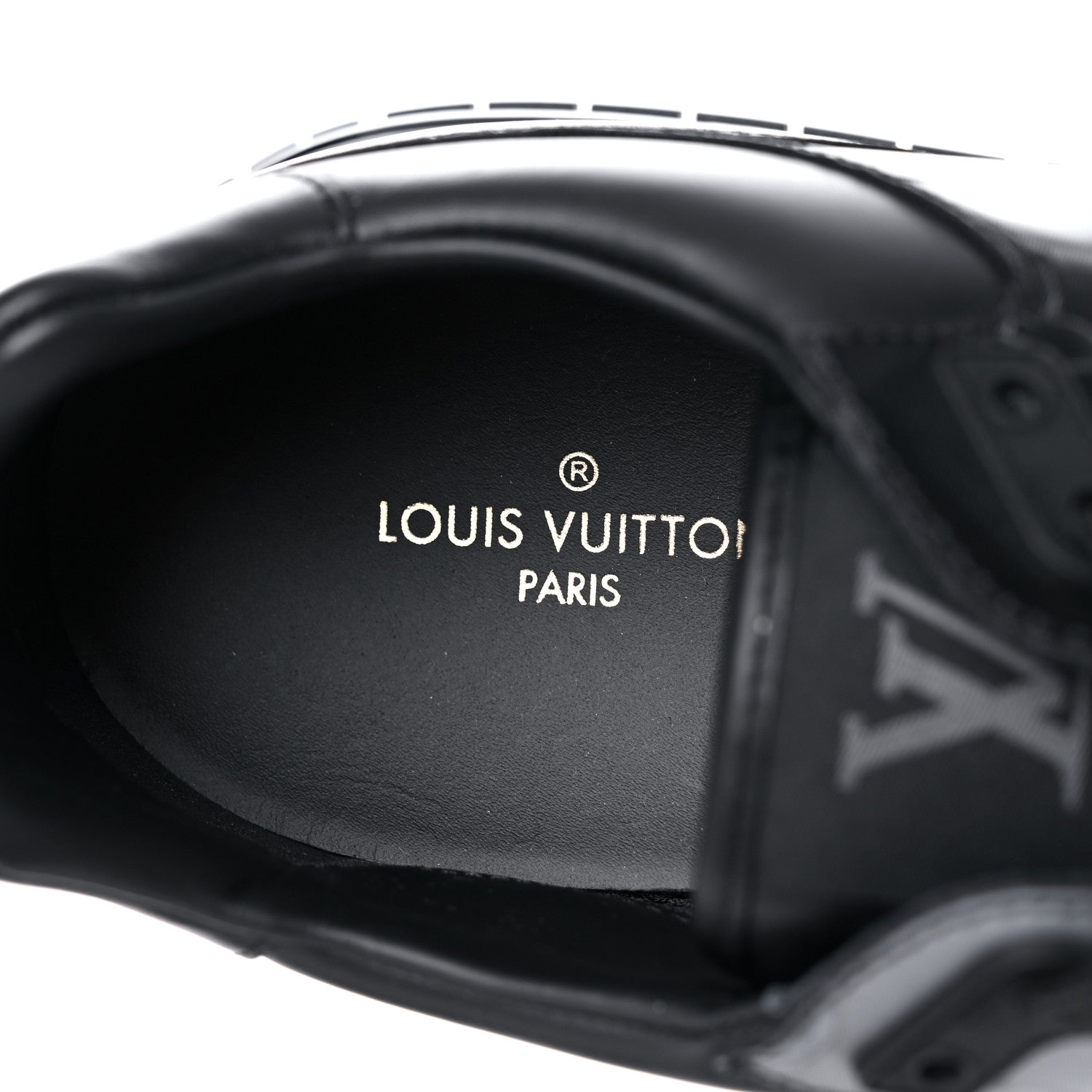 Louis Vuitton Iridescent Textile Monogram Calfskin Mens Run Away Sneakers 11 Black 9 of 9