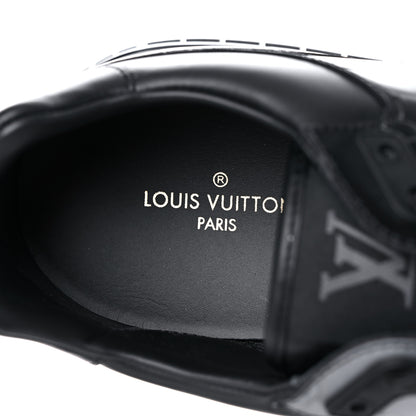 Louis Vuitton Iridescent Textile Monogram Calfskin Mens Run Away Sneakers 11 Black 9 of 9