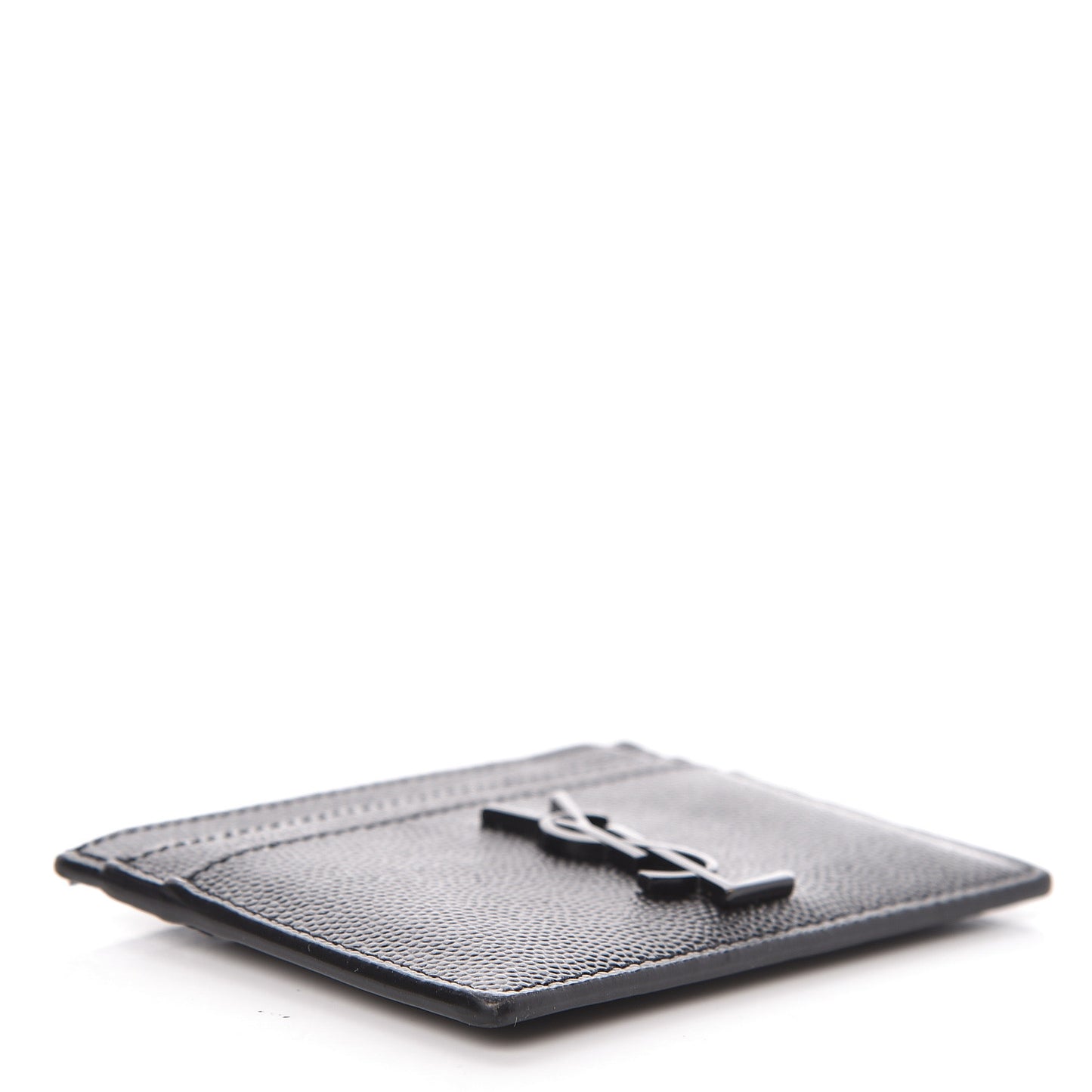 Grain De Poudre Monogram Credit Card Case Black