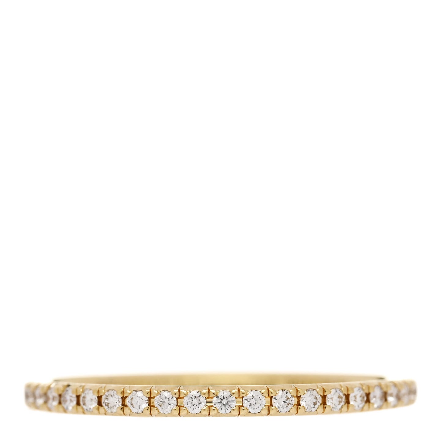 18K Yellow Gold Diamond Metro Band Ring 52 6