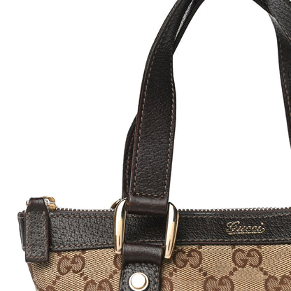 Gucci Monogram Small Abbey Tote Dark Brown 21 of 33