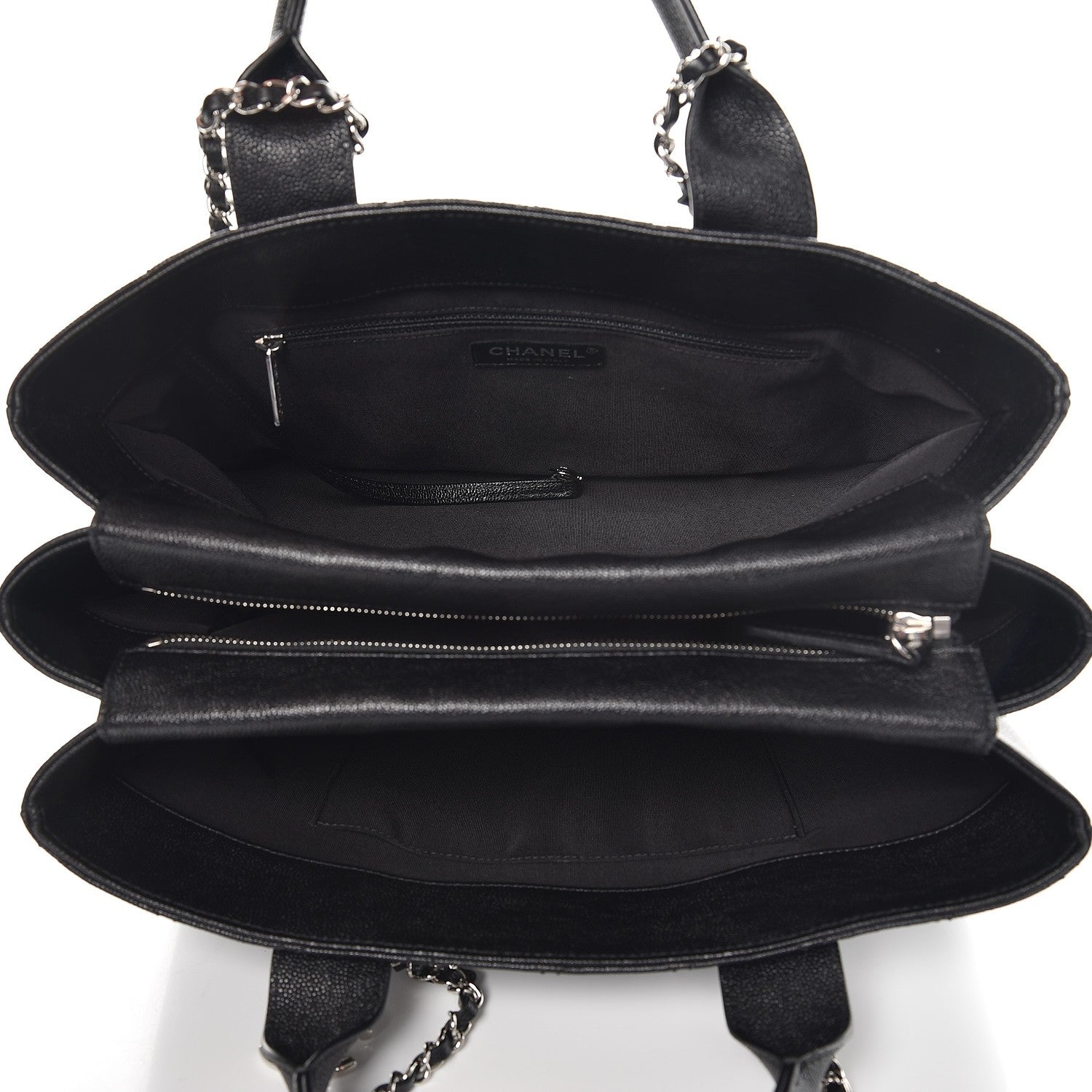 Chanel Caviar Quilted Large Urban Companion Top Handle Shopping Tote Black 5 of 8