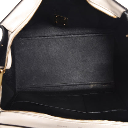 Celine Calfskin Suede Whipsnake Medium Trapeze Black White 6 of 18