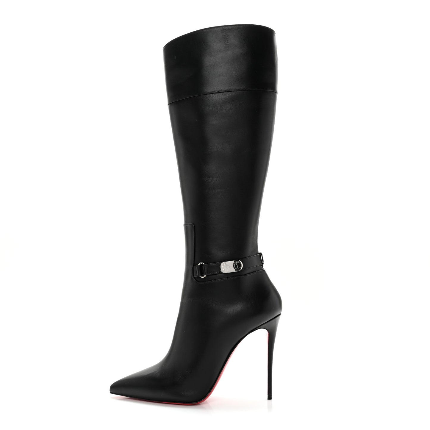 Calfskin Lock Kate Botta 100 Knee High Boots 40 Black