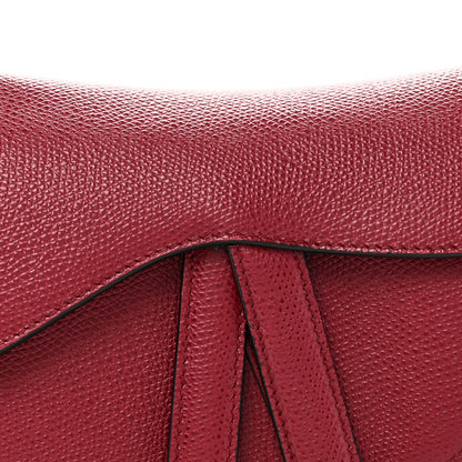 Christian Dior Grained Calfskin Mini Saddle Bag Red 8 of 11